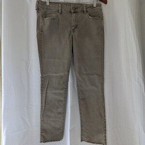 American Eagle Super Stretch Ankle Jeans Jeggings | Women's 10 | Greige/taupe